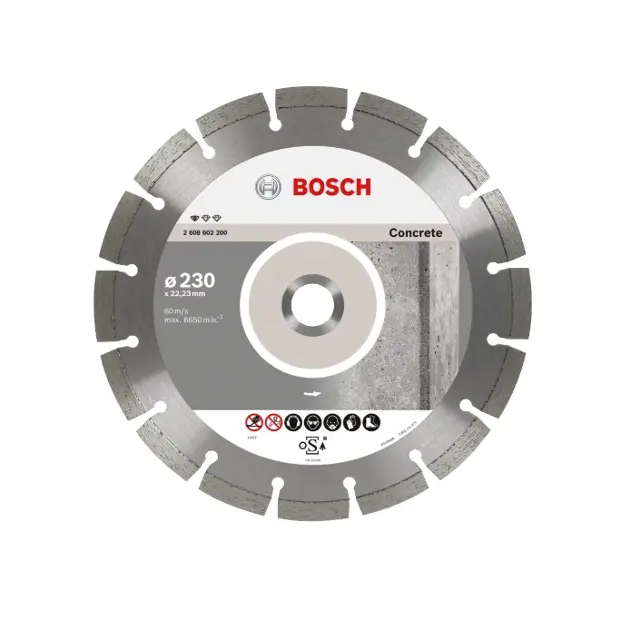 Levně Bosch Příslušenství - Sada diamantových řezných kotoučů na beton 230x22,23 mm, 10 ks 2608603243