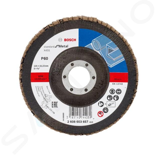 Bosch Accessoires - Plateau abrasif à lamelles, P60, diamètre 125 mm 2608603657