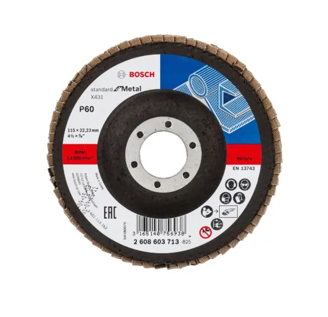 E-shop Bosch - Lamelový brúsny kotúč, P60, priemer 115 mm 2608603713