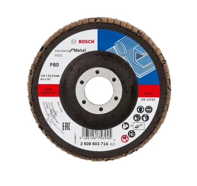E-shop Bosch - Lamelový brúsny kotúč, P80, priemer 115 mm 2608603714