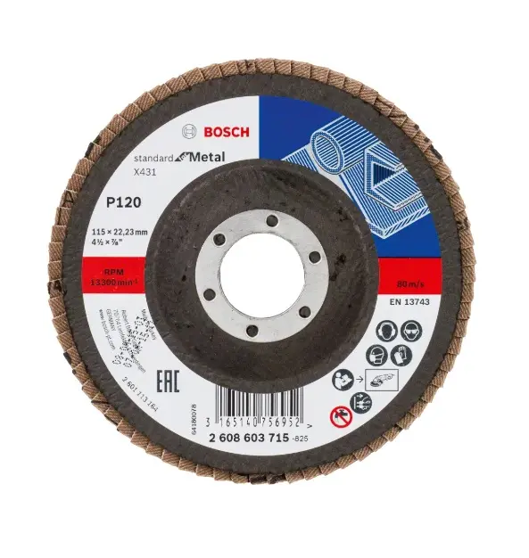 Levně Bosch Příslušenství - Lamelový brusný kotouč, P120, průměr 115 mm 2608603715