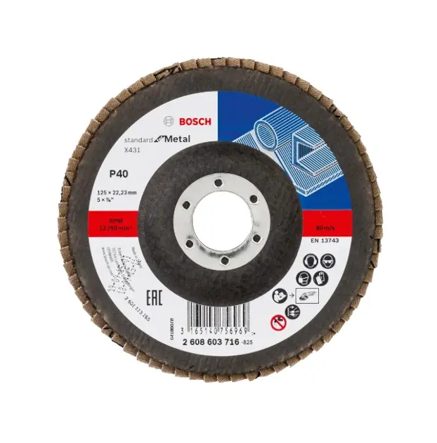 Levně Bosch - Lamelový brusný kotouč, P40, průměr 125 mm 2608603716