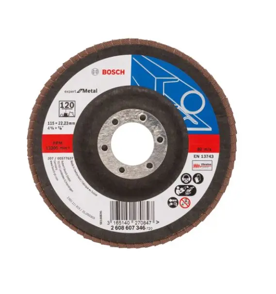 E-shop Bosch - Lamelový brúsny kotúč na oceľ, P120, priemer 115 mm 2608607346
