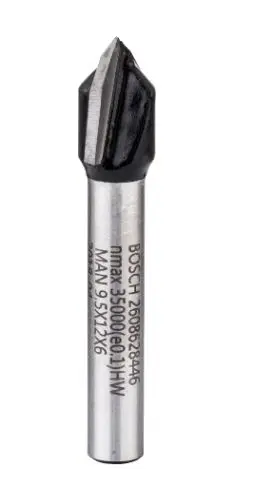 Levně Bosch Příslušenství - Frézovací bit na dřevo, V-žlábkovací, 9,5x45 mm 2608628446