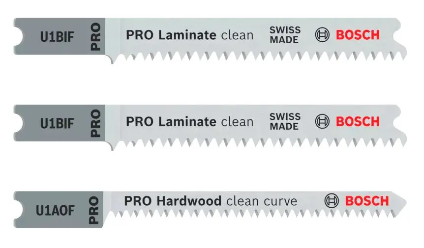 Levně Bosch Příslušenství - 3dílná sada pilových plátků na laminát, délka 70 mm, U-upevnění 2608636430