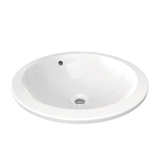 Levně Ideal Standard Connect - Umyvadlo zápustné, průměr 48 cm, bez otvoru pro baterii, bílá E505401