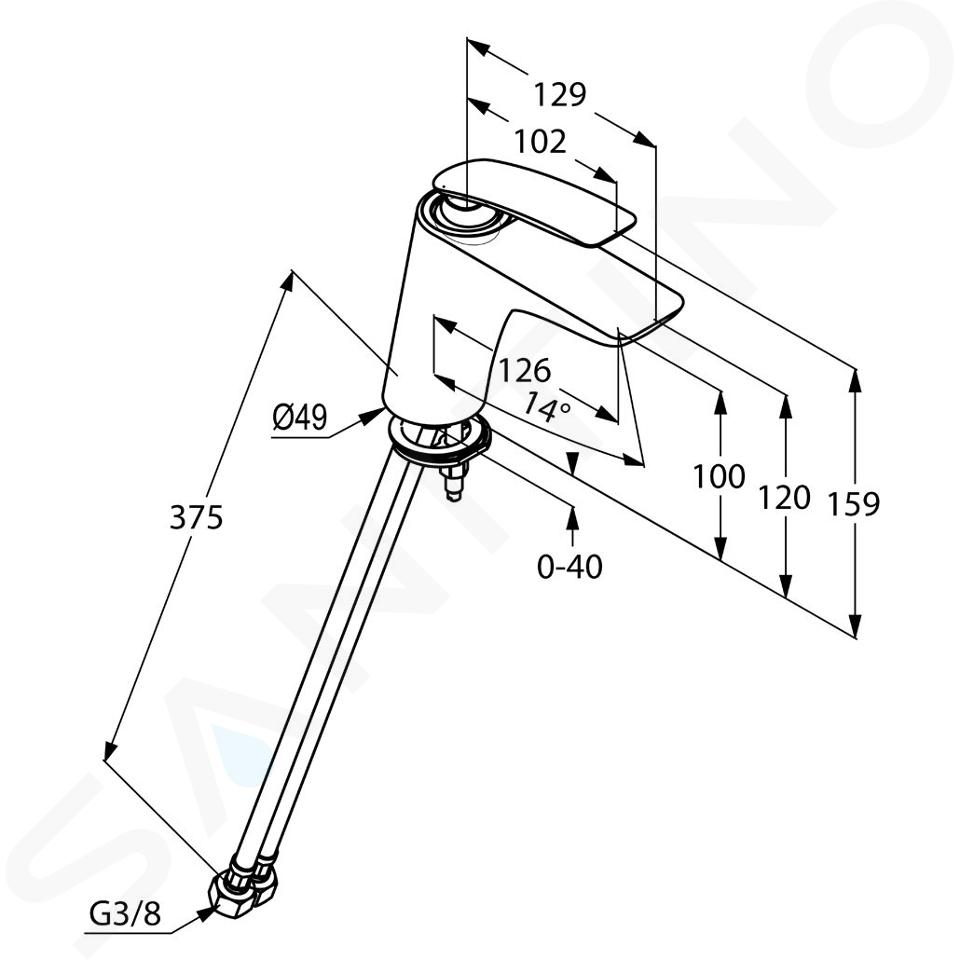 Kludi Balance mitigeur de lavabo à détection infrarouge 5210505 chrome