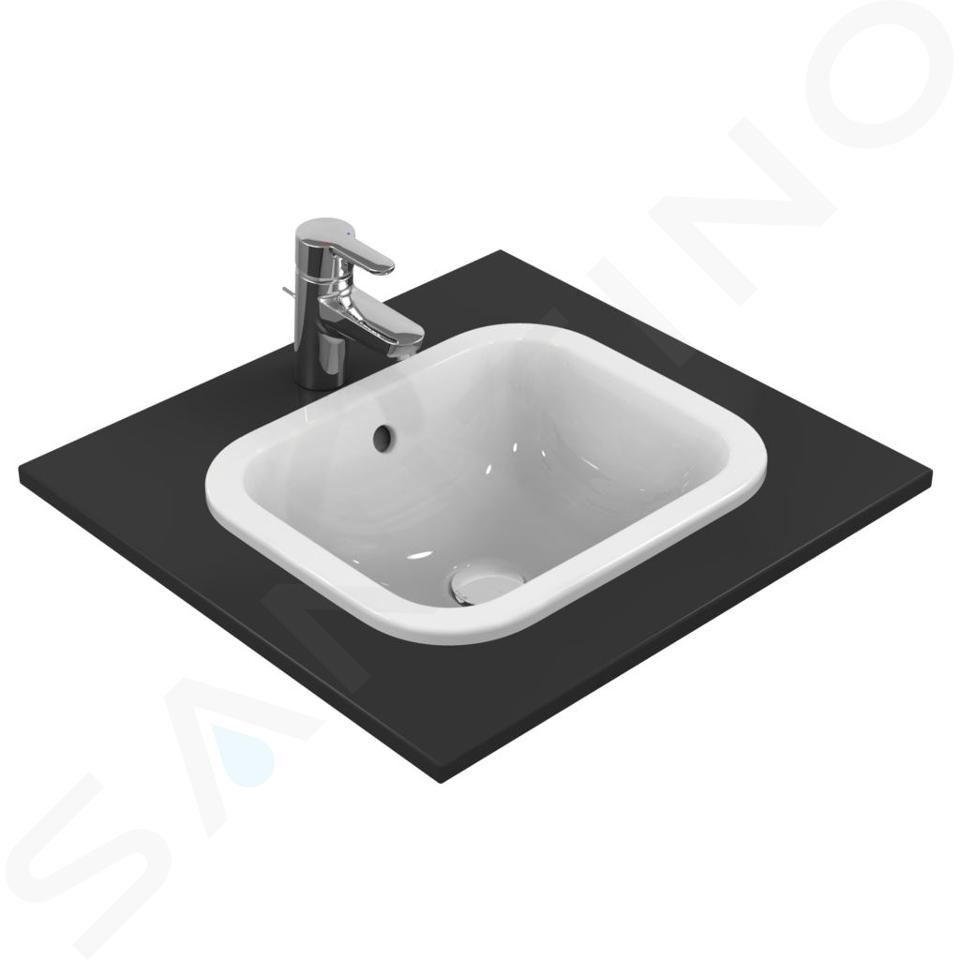 Ideal Standard Connect - Lavabo encastré, 420x350 mm, avec déversoir, blanc E505501