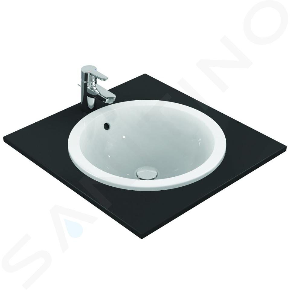 Ideal Standard Connect - Lavabo encastrado, diámetro 48 cm, con rebosadero, blanco E505301