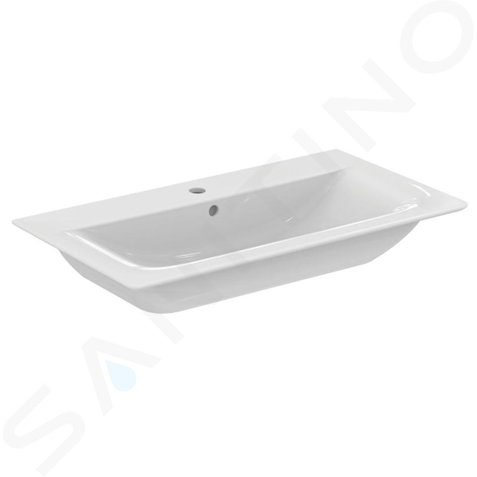 Ideal Standard Connect Air - Lavabo para mueble 840x460x165 mm, con 1 orificio para grifería, blanco E027901