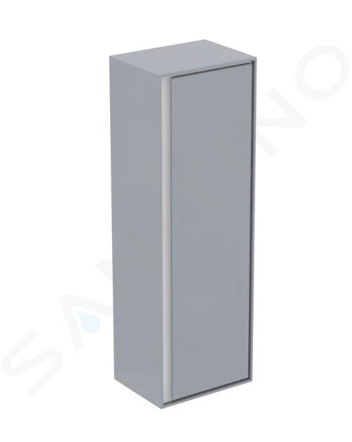 Ideal Standard Connect Air - Vysoká skříňka 400x300x1200 mm, leskle světle šedá/matná bílá E0834EQ