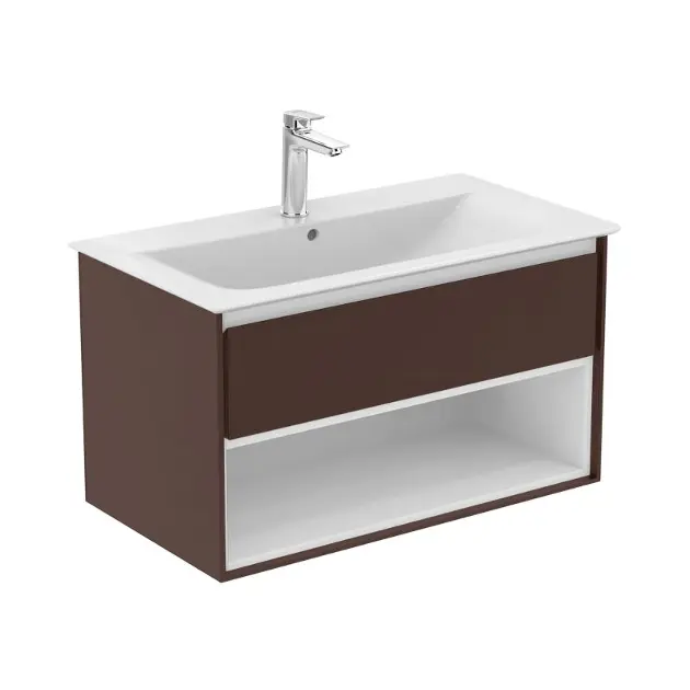 Levně Ideal Standard Connect Air - Skříňka pod umyvadlo 100x44x52 cm, hnědá mat/bílá mat E0828VY
