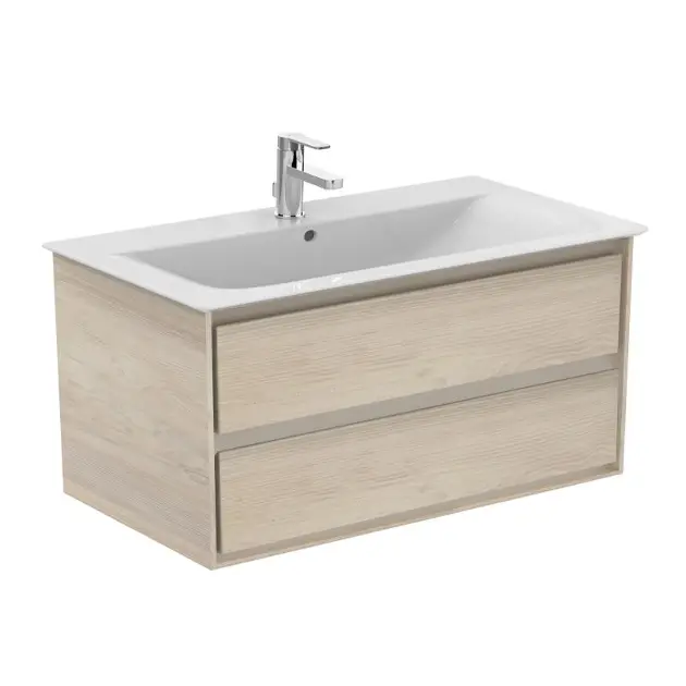 Levně Ideal Standard Connect Air - Skříňka pod umyvadlo, 100x44x52 cm, dekor světlé dřevo/světlá hnědá mat E0821UK