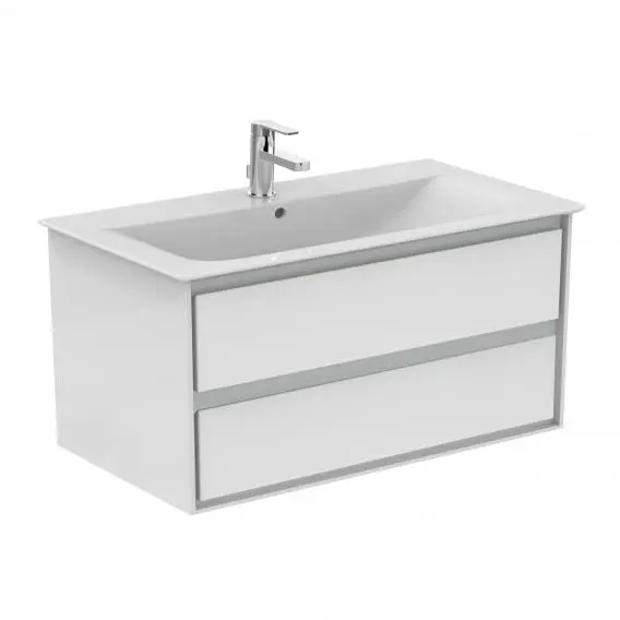 Levně Ideal Standard Connect Air - Skříňka pod umyvadlo, 100x44x52 cm, lesklá bílá/světlá šedá mat E0821KN