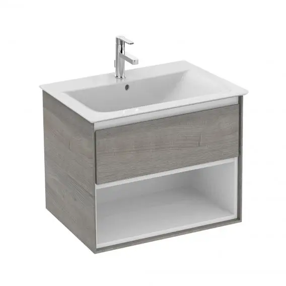 Levně Ideal Standard Connect Air - Skříňka pod umyvadlo 60x44x52 cm, dekor šedý dub/bílá mat E0826PS