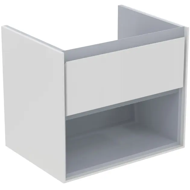Ideal Standard Connect Air - Dulap bază lavoar, 60x44x52 cm, alb lucios / gri deschis mat E0826KN