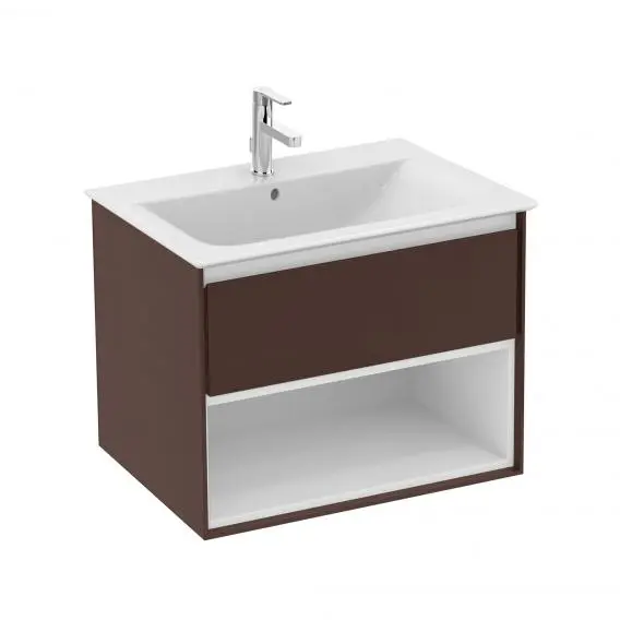 Levně Ideal Standard Connect Air - Skříňka pod umyvadlo, 60x44x52 cm, hnědá mat/bílá mat E0826VY