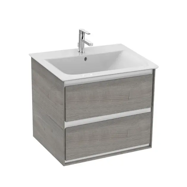 Levně Ideal Standard Connect Air - Skříňka pod umyvadlo, 60x44x52 cm, dekor šedý dub/bílá mat E0818PS