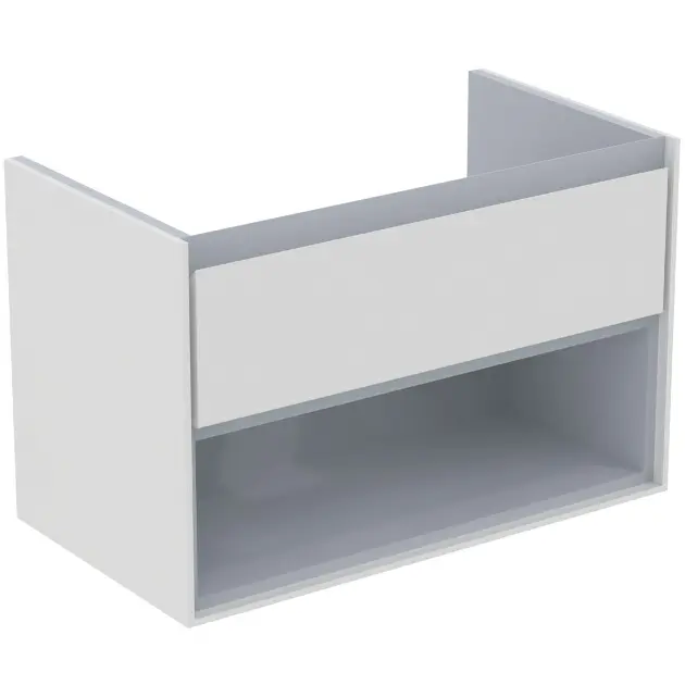 Levně Ideal Standard Connect Air - Skříňka pod umyvadlo, 80x44x52 cm, lesklá bílá/světlá šedá mat E0827KN