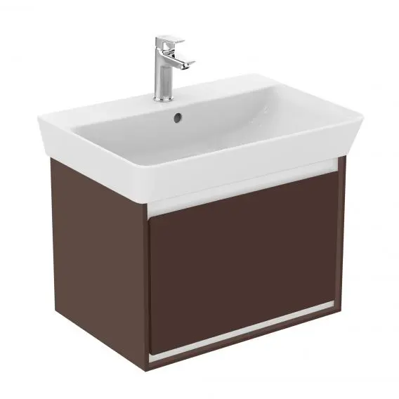 Levně Ideal Standard Connect Air - Skříňka pod umyvadlo Cube 60 cm, 53x41x40 cm, hnědá mat/bílá mat E0846VY
