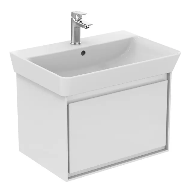 Ideal Standard Connect Air - Mosdószekrény Cube 650 mm, 580x409x400 mm, fényes fehér/fehér matt E0847B2