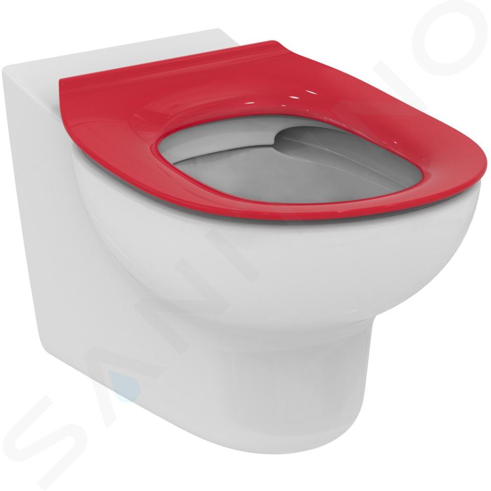 adverteren Bemiddelen drinken Ideal Standard Contour 21 - Kinder toiletbril 7-11 jaar, zonder deksel, rood  S4545GQ | Sanitino.nl