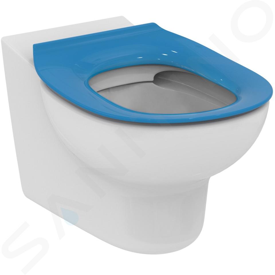 Sedile wc per Ideal Standard vaso serie Tonda larghezza 33,6 cm cerniere  regolabili ad espansione