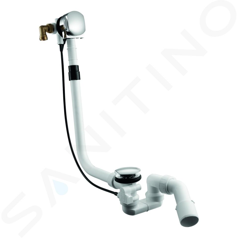 Ideal Standard Dea - Sistema di scarico e troppopieno Multiplex Trio con erogazione (diametro 52 mm), estendibile, cromo K7812AA