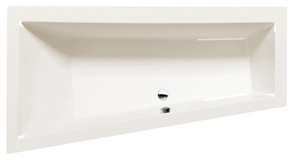 Polysan Andra - Asymmetrisch bad L 160 x 90 cm, ivory 81521.40