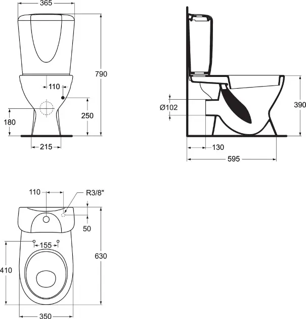 Ideal Standard Eurovit - Sedile WC, bianco W300201