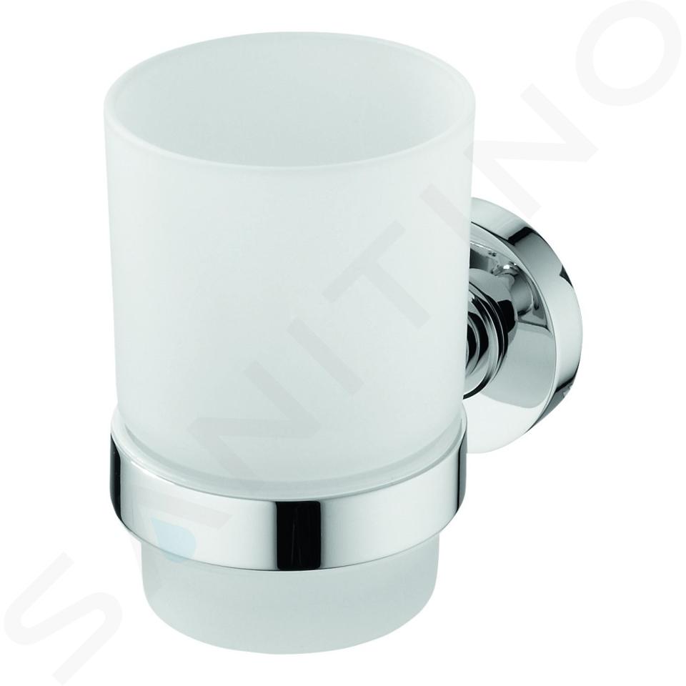 Ideal Standard IOM - Bicchiere porta spazzolino, vetro satinato, cromato A9120AA