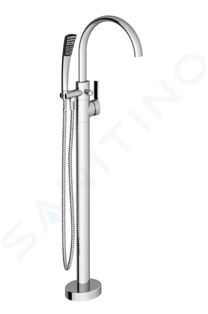 Ravak Freedom - Miscelatore a pavimento per vasca da bagno, cromo X070424