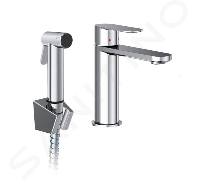 Ravak Chrome II - Miscelatore da lavabo con doccetta bidet, cromo X070450