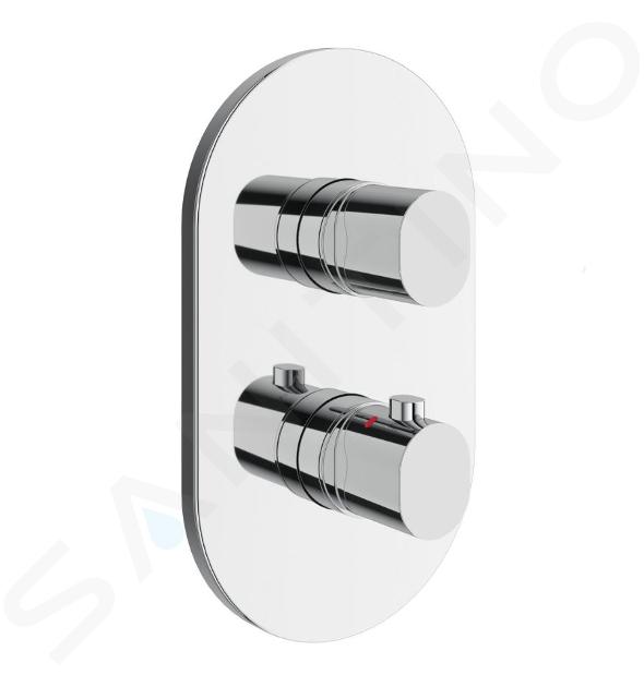 Ravak Chrome II - Grifo empotrado termostático para 2 dispositivos, cromo X070455