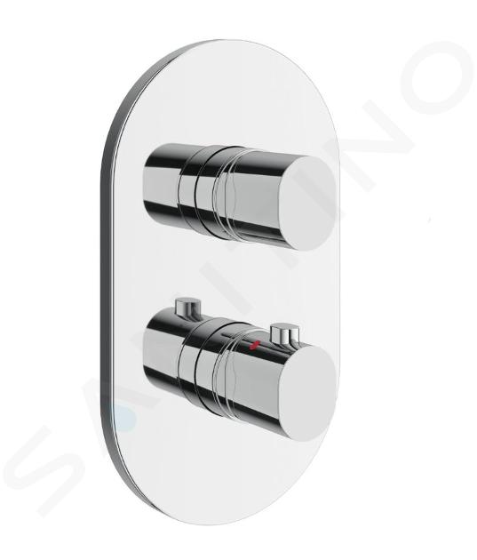 Ravak Chrome II - Mitigeur thermostatique encastré, 3 sorties, chrome X070457