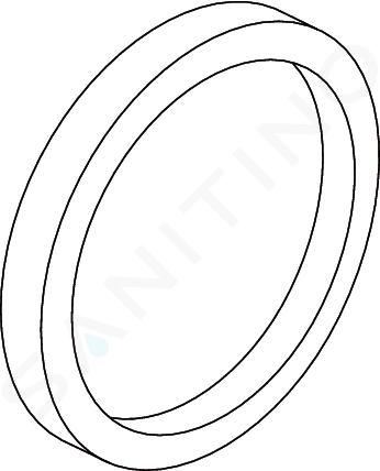 Ideal Standard Inbouwkranen toebehoren - Afstandframe rond incl. rozet voor douchekraan, 163 mm, chroom A962465AA