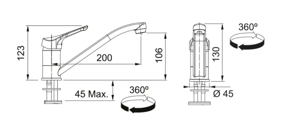 Franke Basic - Sink mixer FB 250.031, chrome 115.0707.619 | Sanitino.se/en