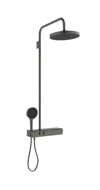 Ideal Standard Ceratherm Solos - Sprchový set s termostatom, priemer 30 cm, 3 prúdy, Magnetic Grey A7882A5