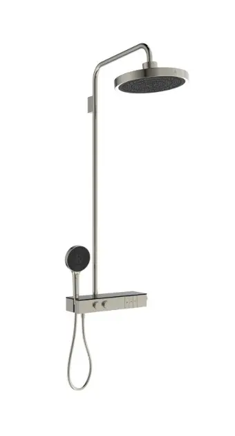 Ideal Standard Ceratherm Solos - Sprchový set s termostatom, priemer 33 cm, 3 prúdy, s LED osvetlením, Silver Storm A7883GN