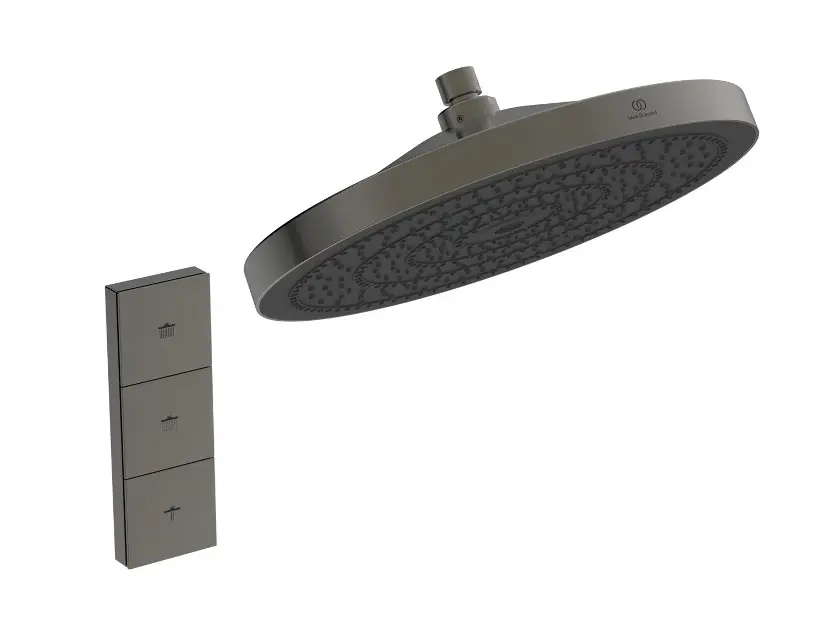 Ideal Standard Idealrain Solos - Kopfbrause, Durchmesser 30 cm, 3 Strahlarten, Magnetic Grey A7889A5
