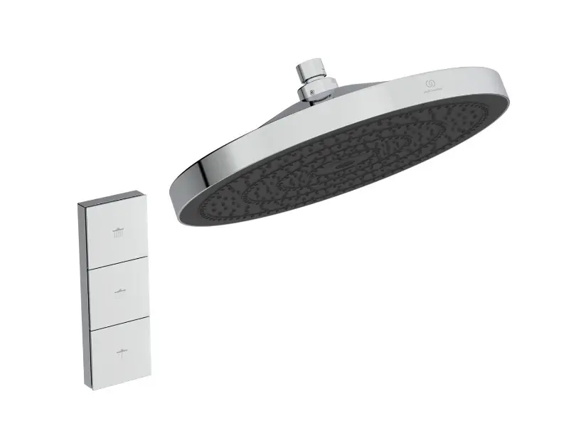 Ideal Standard Idealrain Solos - Kopfbrause, Durchmesser 30 cm, 3 Strahlarten, Chrom A7889AA