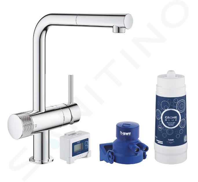 Grohe - Set dřezové baterie Minta s filtrací a výsuvnou koncovkou, chrom 30382000ROZ1