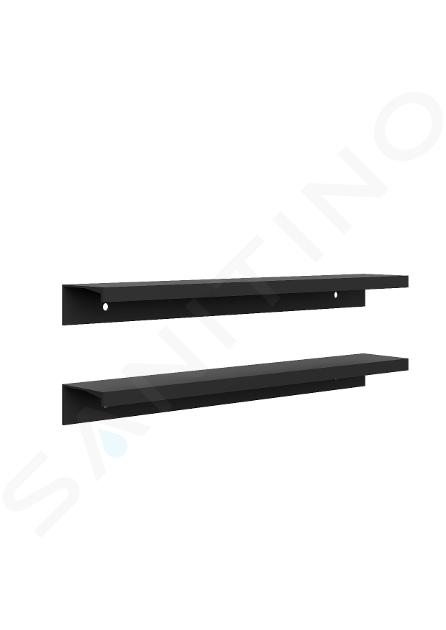 kielle Idolio - Asa para mueble, 47 cm, 2 piezas, negro mate 50524004