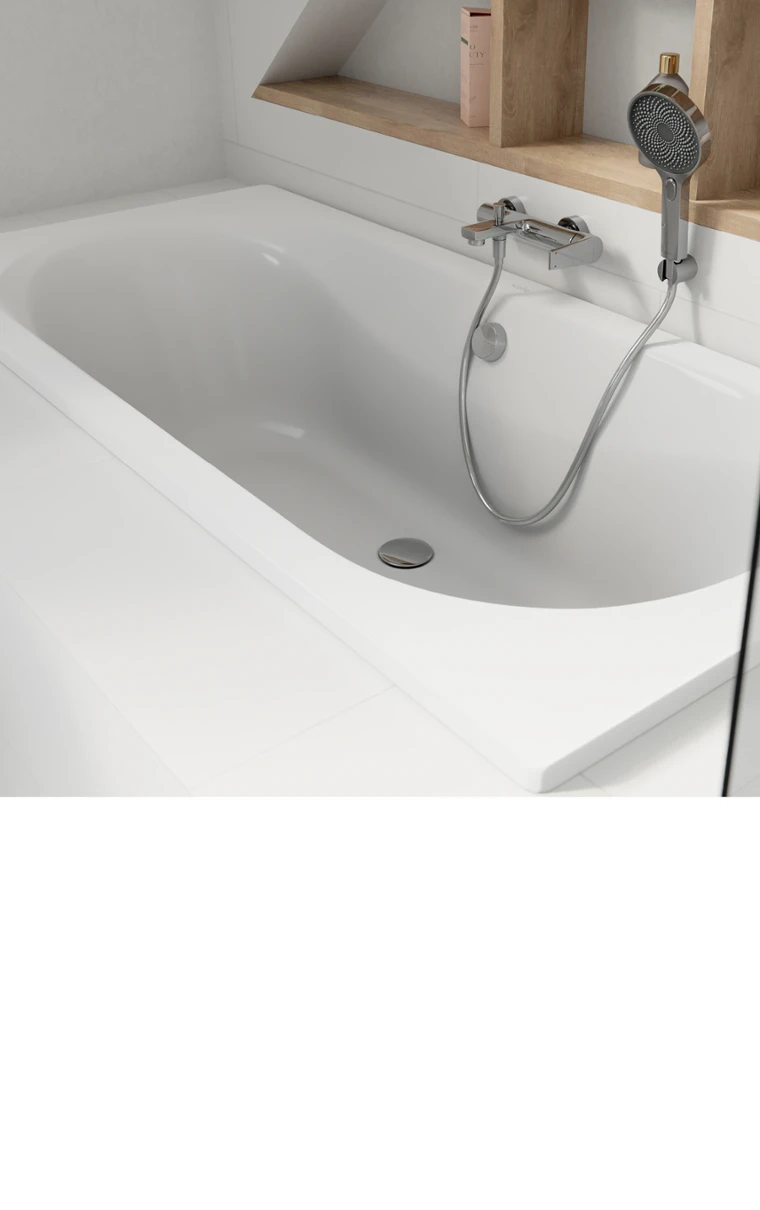 kielle Gaia - Obdélníková vana 169x75 cm, bílá 11115430