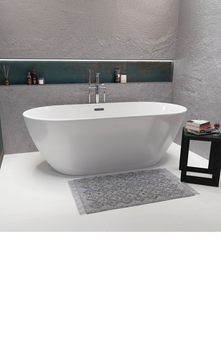 kielle Idolio - Bañera independiente 170x75 cm, blanco 11324430