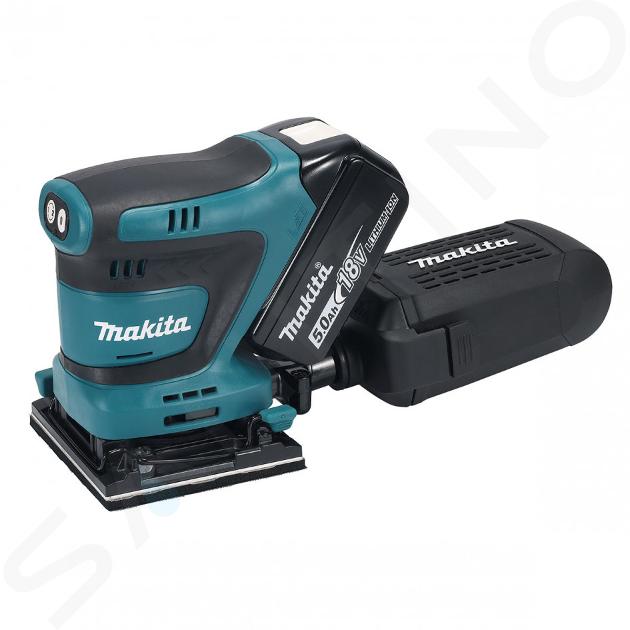 Makita Unelte - Polizor cu vibrații 18V pe acumulator, 2x acumulator 5,0 Ah, încărcător DBO480RTJ