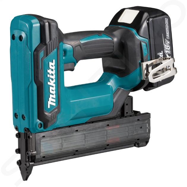 Makita Unelte - Pistol pentru cuie pe acumulator de 18V 15-35 mm, 2 baterii 3.0 Ah, încărcător DFN350RFJ