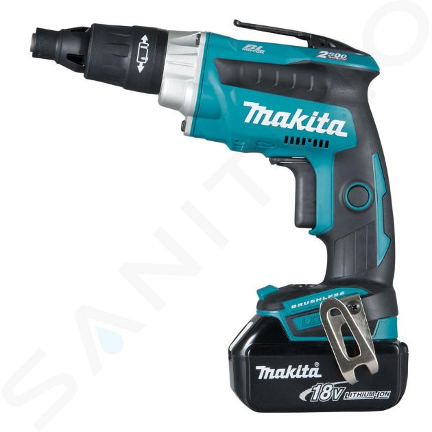 Makita Herramientas - Atornillador AKU 18V, 2x batería 5,0 Ah, cargador DFS251RTJ