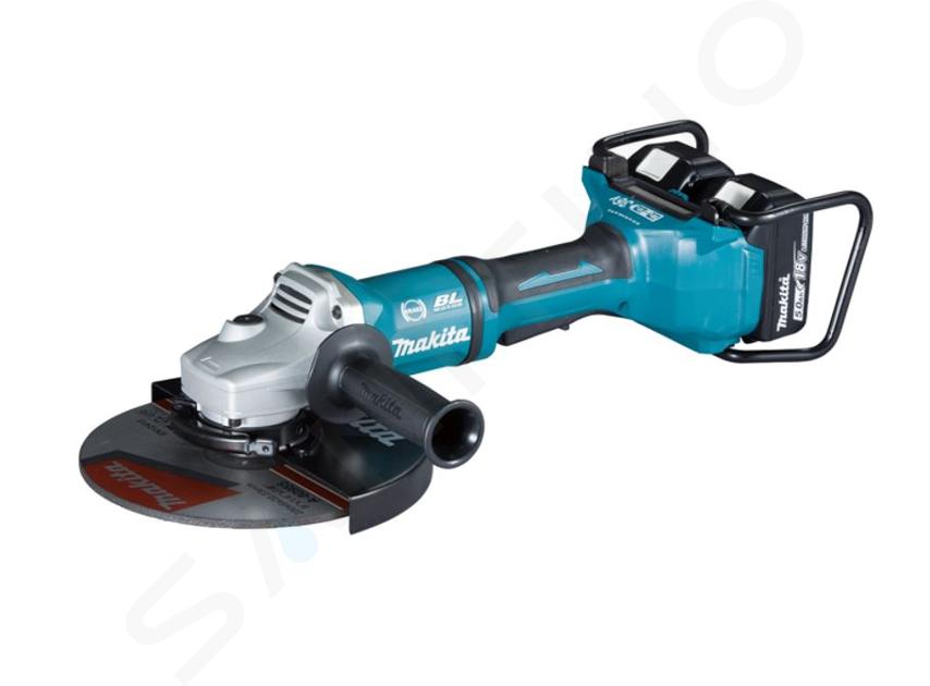 Makita Nářadí - 18V AKU úhlová bruska 230 mm, 2x aku 5,0 Ah, nabíječka DGA900PT2