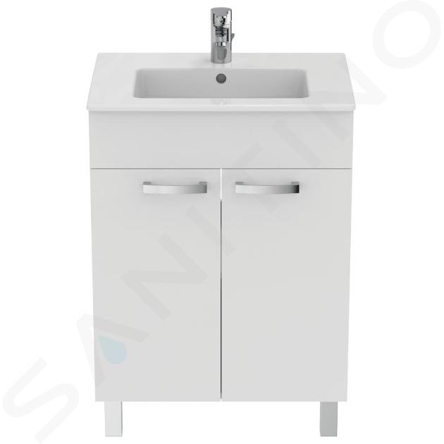 Ideal Standard Tempo - Mobiletto sottolavabo 600 x 740 x 440 mm a 2 ante, laccato bianco lucido E3239WG